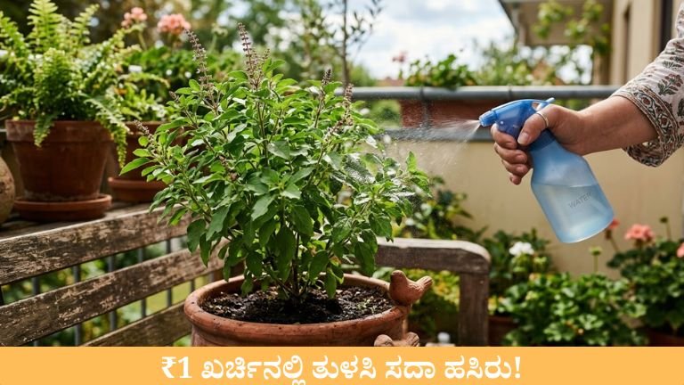 ತುಳಸಿ ಗಿಡ ಒಣಗದಂತೆ ಮಾಡುವ ಟ್ರಿಕ್